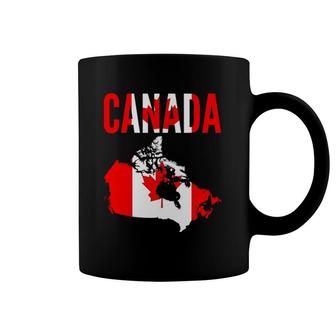 Canadian Gift - Canada Country Map Flag Coffee Mug | Mazezy