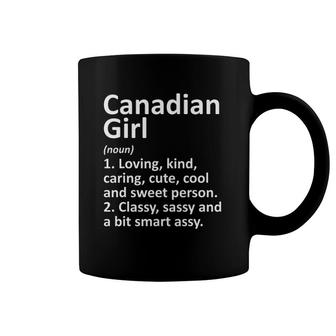 Canadian Girl Canada Gift Funny Country Home Roots Descent Coffee Mug | Mazezy