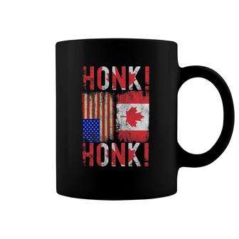 Canadian Trucker Canada Freedom Convoy Honk Honk Coffee Mug | Mazezy