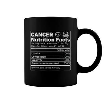 Canker Nutrition Facts Astrology Zodiac Sign Horoscope Coffee Mug | Mazezy UK