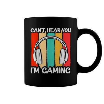 Can't Hear You Im Gaming Headphones Video Game Gamer Coffee Mug | Mazezy