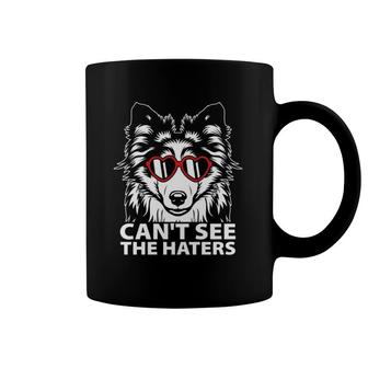 Can't See The Haters Sheltie With Heart Sunglasses Coffee Mug | Mazezy