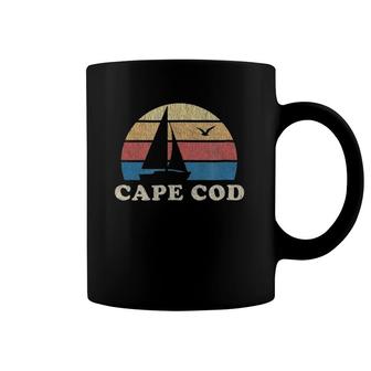 Cape Cod Ma Vintage Sailboat 70S Throwback Sunset Coffee Mug | Mazezy