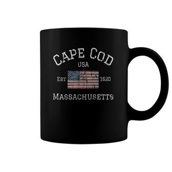 Cape Cod Massachusetts American Flag Usa Travel Vintage Coffee Mug | Mazezy