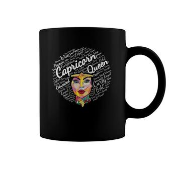 Capricorn Black Queen Birthday Gift Melanin Black Girl Coffee Mug | Mazezy