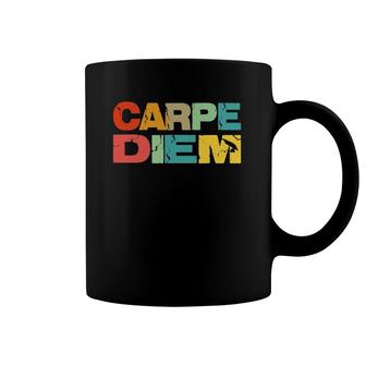 Carpe Diem - Seize The Day Vintage Retro Look Coffee Mug | Mazezy