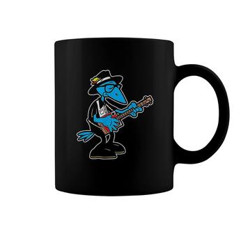 Cartoon Crow Blues Guitarist Coffee Mug | Mazezy