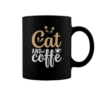Cat And Coffe Coffee Mug | Mazezy