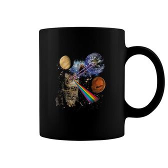 Cat And Rainbow In Galaxy Space Coffee Mug | Mazezy DE