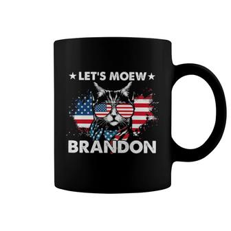 Cat Let's Moew Brandon American Flag Coffee Mug | Mazezy