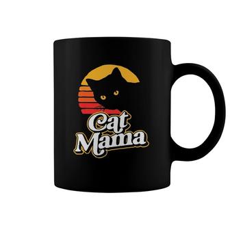 Cat Mama Black Cat Mother's Day Vintage Coffee Mug | Mazezy