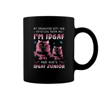 Cat Mom My Daughter Got Her Attitude From Me Tee S Coffee Mug | Mazezy