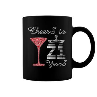 Cheers To 21 Years 21St Birthday Party Outfit Born In 2001 Coffee Mug | Mazezy
