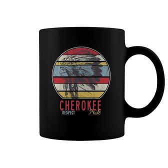 Cherokee Native American Indian Tribe Respect Pride Retro Coffee Mug | Mazezy
