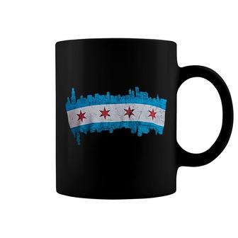 Chicago City Flag Skyline Coffee Mug | Mazezy