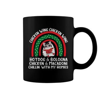 Chicken Wing Chicken Wing Hotdog & Bologna Christmas Cat Coffee Mug | Mazezy