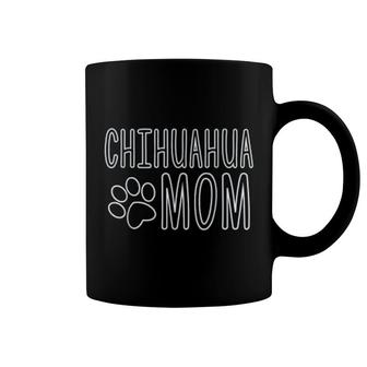 Chihuahua Mom With Paw Print Coffee Mug | Mazezy