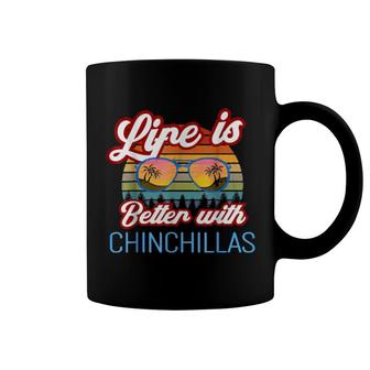 Chinchilla Retro Sunset Life Is Better With Coffee Mug | Mazezy