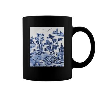Chinese Porcelain Delft Blue And White Pottery Coffee Mug | Mazezy