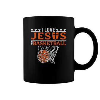 Christian Basketball Tee I Love Jesus And Basketball Coffee Mug | Mazezy
