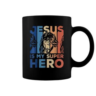 Christian Vintage Jesus Is My Superhero Great Coffee Mug | Mazezy