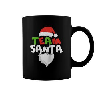 Christmas Family Matching Pajamas Gifts Team Santa Raglan Baseball Tee Coffee Mug | Mazezy