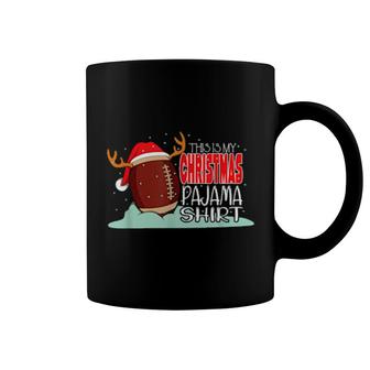 Christmas Football Ball Santa Hat Sport Xmas Boys Coffee Mug | Mazezy