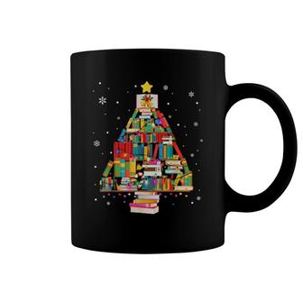 Christmas Library Tree Lights For Librarian And Books Coffee Mug | Mazezy