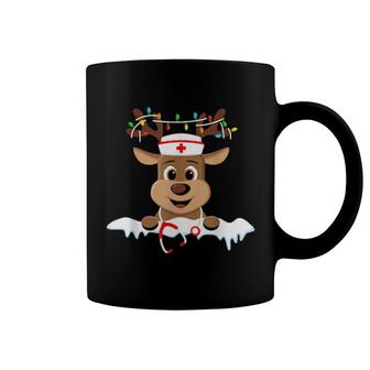 Christmas Nurse Love Nicu Rn Er Santa Reindeer Nurse Hat Elf Coffee Mug | Mazezy