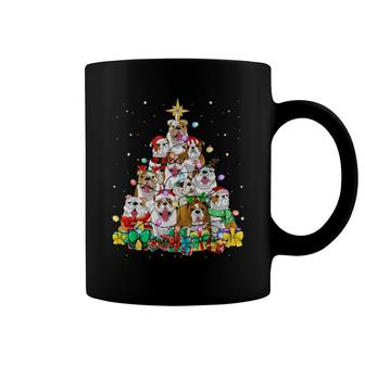 Christmas Pajama English Bulldog Tree Dog Xmas Dog Dad Coffee Mug | Mazezy