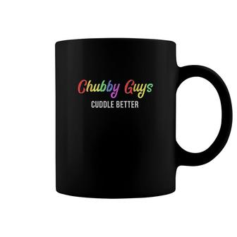 Chubby Guys Cuddle Better Funny Gay Bear Pride Coffee Mug - Thegiftio UK