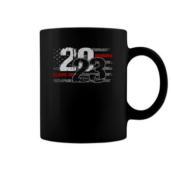 Class Of 2023 Distressed American Flag Seniors Coffee Mug | Mazezy