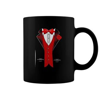 Classic Tuxedo With Red Rose Coffee Mug | Mazezy