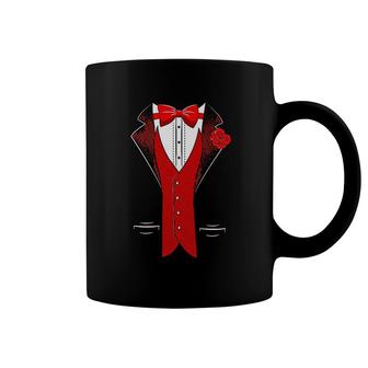 Classic Tuxedo With Red Rose Coffee Mug | Mazezy