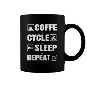 Coffee Lovers Mtb Cycling Coffee Cycle Sleep Repeat Coffee Mug | Mazezy