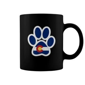 Colorado Flag Paws Print Coffee Mug | Mazezy