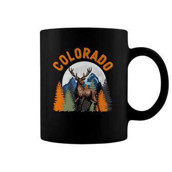 Colorado Mountain Deer Hunter Sunset Vintage Retro Hunting Coffee Mug | Mazezy