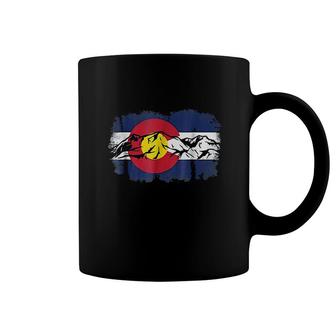Colorado Mountain Love Colorado Flag Coffee Mug | Mazezy
