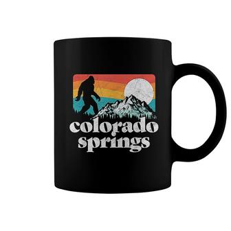 Colorado Springs Retro Bigfoot Mountains Coffee Mug | Mazezy