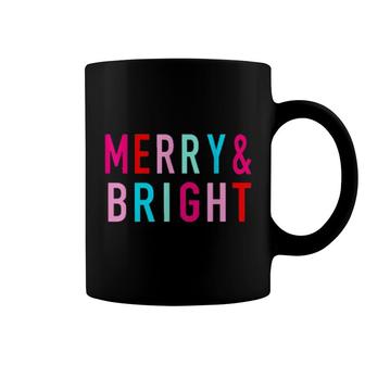 Colorful Merry And Bright Family Merry Christmas Pajamas Coffee Mug | Mazezy