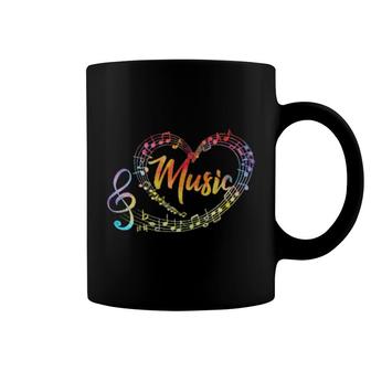Colorful Musician Musical Instrument Music Notes Treble Clef Coffee Mug | Mazezy