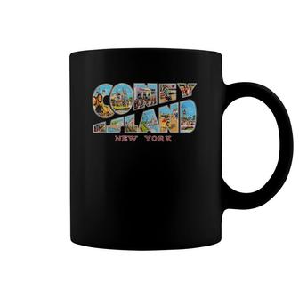 Coney Island New York Ny Vintage Retro Souvenir Coffee Mug | Mazezy UK