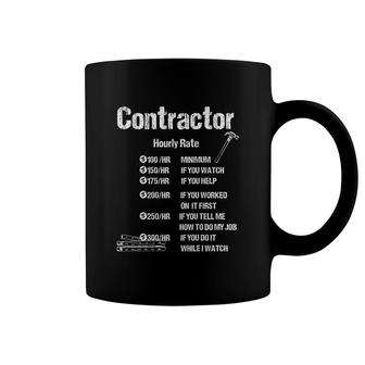Contractor Hourly Rate Funny Design Coffee Mug | Mazezy