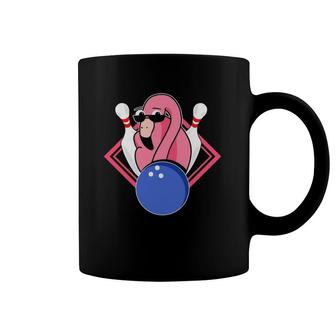 Cool Bowling Flamingo Funny Shorebirds Lover Bowling Player Coffee Mug | Mazezy