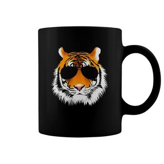 Cool Cat Tiger With Sunglasses Design Coffee Mug | Mazezy
