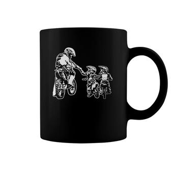 Cool Dad Dirt Bike Rider Motocross Father Son Biker Riding Coffee Mug | Mazezy