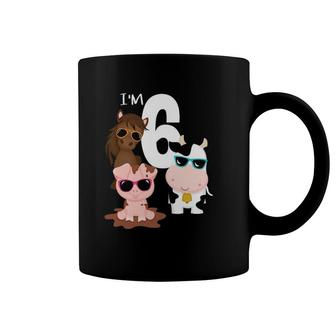 Cool Farm Animals 6Th Birthday Party 6 Years Old Toddler Coffee Mug | Mazezy
