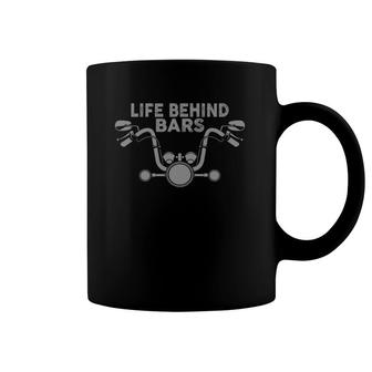 Cool Life Behind Bars Gift Motorcycle Biker Men Father's Day Coffee Mug | Mazezy