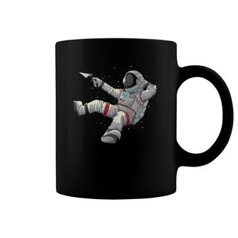 Cool Relaxing Astronaut Funny Spaceman Paper Airplane Gift Coffee Mug | Mazezy