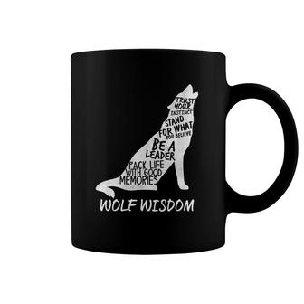 Cool Wolf Lover Gift Idea Wolf Wisdom Be A Leader Coffee Mug | Mazezy